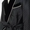 Polka Dot Silk Shawl Collar Robe Polka Dot Silk Shawl Collar Robe