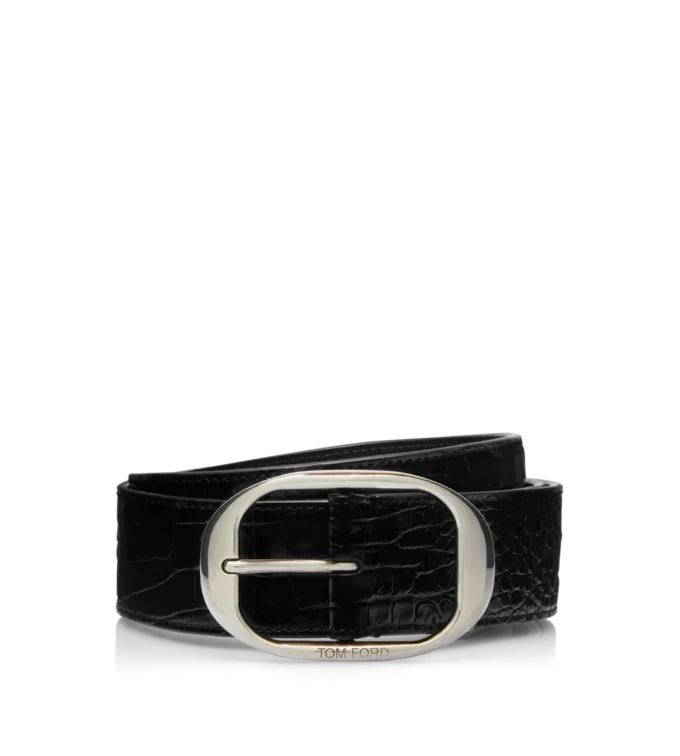 Printed Alligator Oval Belt