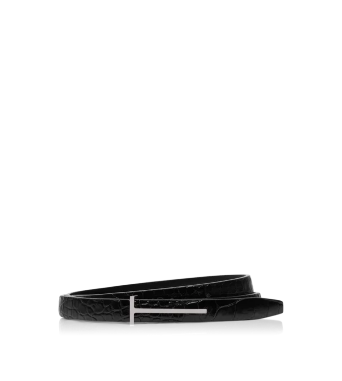 Printed Croc Slim T Belt Printed Croc Slim T Belt