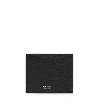 Printed Deer Leather Elongated T Line Classic Bifold Wallet
