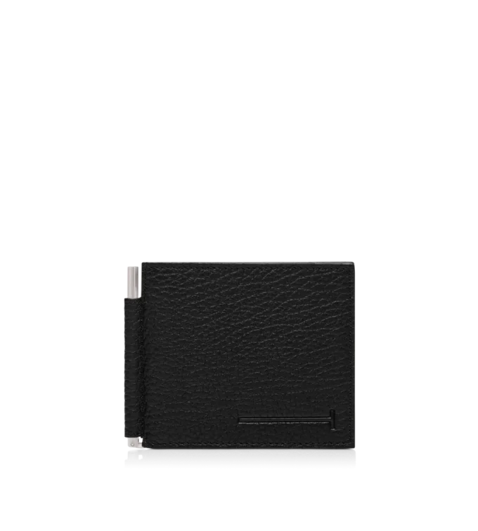Printed Deer Leather Elongated T Line Money Clip Wallet Printed Deer Leather Elongated T Line Money Clip Wallet