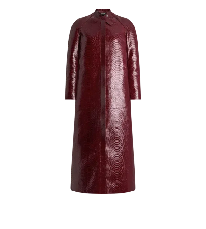 Printed Leather and Washed Duchesse Biker Coat Printed Leather and Washed Duchesse Biker Coat