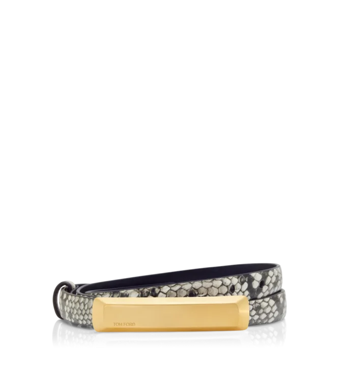 Printed Python Bar Belt
