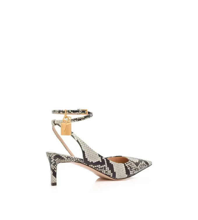 Printed Python Padlock Slingback Printed Python Padlock Slingback