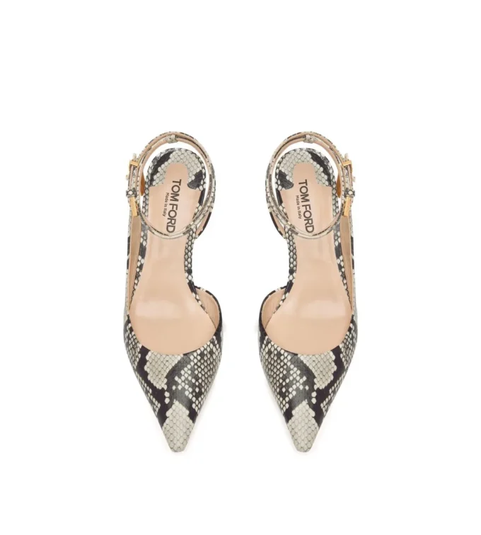 Printed Python Padlock Slingback Printed Python Padlock Slingback