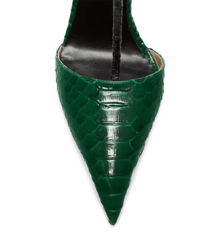 Printed Python T Strap Pump Printed Python T Strap Pump