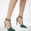 Printed Python T Strap Pump Printed Python T Strap Pump