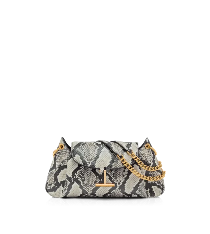 Printed Python Tara Chain Shoulder Bag Printed Python Tara Chain Shoulder Bag