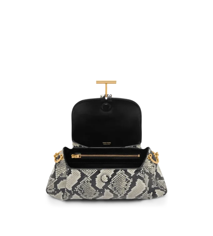 Printed Python Tara Chain Shoulder Bag Printed Python Tara Chain Shoulder Bag