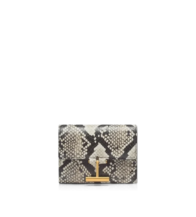 Printed Python Tara Compact Wallet Printed Python Tara Compact Wallet
