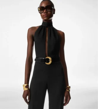 Sable’ Halter Neck Belted Jumpsuit