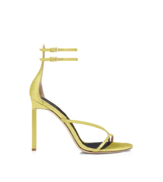 Satin T Ankle Strap Sandal