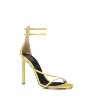 Satin T Ankle Strap Sandal