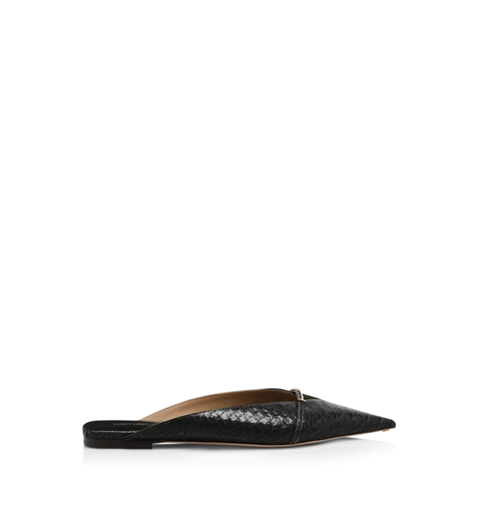 Semi Shiny Printed Python Julianne Mule Semi Shiny Printed Python Julianne Mule