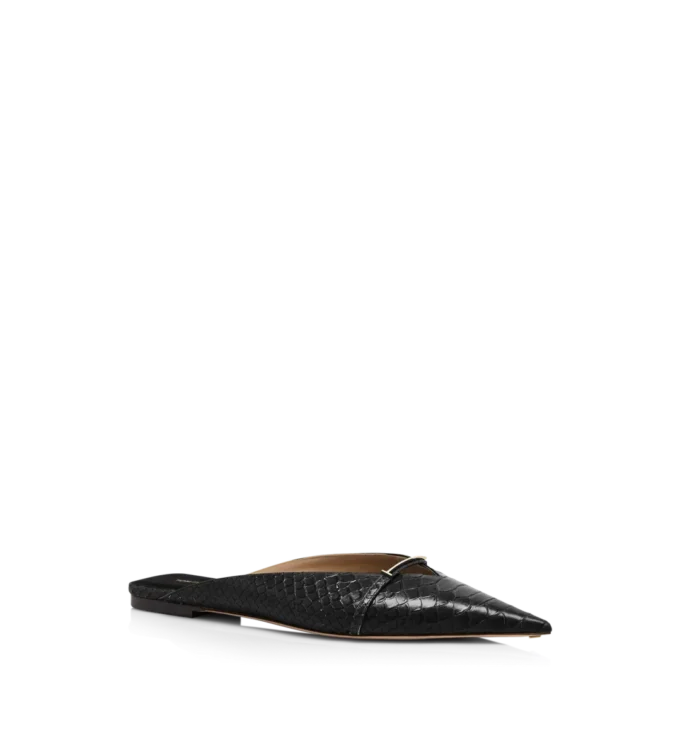 Semi Shiny Printed Python Julianne Mule Semi Shiny Printed Python Julianne Mule