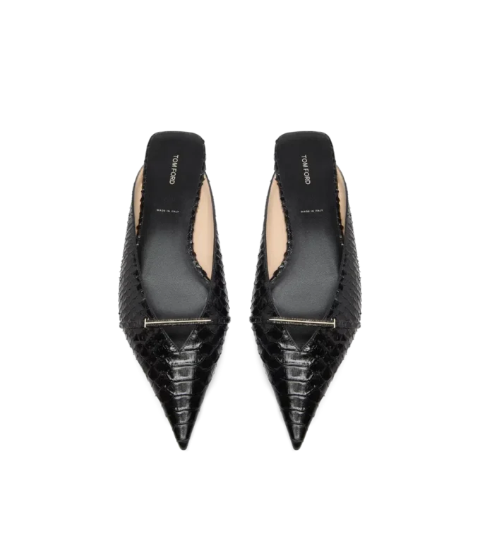 Semi Shiny Printed Python Julianne Mule Semi Shiny Printed Python Julianne Mule