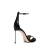Semi Shiny Printed Python Spire Ankle Strap Sandal