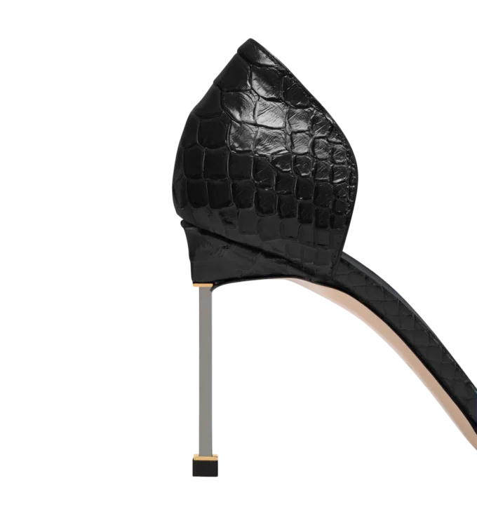 Semi Shiny Printed Python Spire D’Orsay Pump