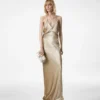 Sequin Embroidery V-Neck Evening Dress with Cut Out Sequin Embroidery V-Neck Evening Dress with Cut Out