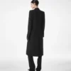 Sequined Wool Blend Crepe Double Breasted Coat Sequined Wool Blend Crepe Double Breasted Coat