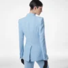 Sequined Wool Blend Crepe Double Breasted Jacket Sequined Wool Blend Crepe Double Breasted Jacket