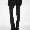 Sequined Wool Blend Crepe Tailored Straight Pants Sequined Wool Blend Crepe Tailored Straight Pants