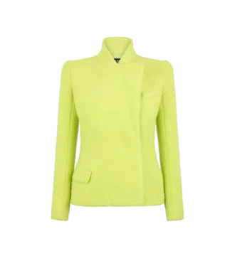 Sequined Wool Cashmere and Silk Blend Tweed Wrap Jacket