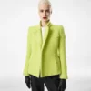 Sequined Wool Cashmere and Silk Blend Tweed Wrap Jacket