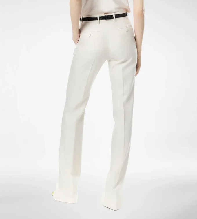 Shadow Stripe Wool Silk Tailored Straight Pants Shadow Stripe Wool Silk Tailored Straight Pants
