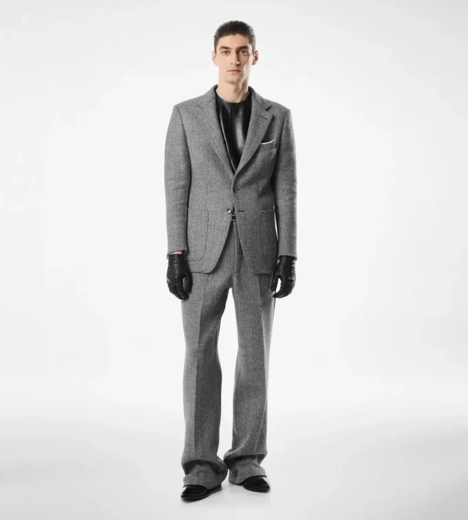 Sharkskin Herringbone Double Splittable Pant Sharkskin Herringbone Double Splittable Pant