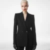 Sharp Herringbone Double Breasted Jacket Sharp Herringbone Double Breasted Jacket