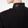 Sharp Wool Gabardine Officer Jacket with Piping Sharp Wool Gabardine Officer Jacket with Piping