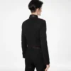 Sharp Wool Gabardine Officer Jacket with Piping Sharp Wool Gabardine Officer Jacket with Piping