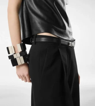 Sharp Wool Pleated Pants
