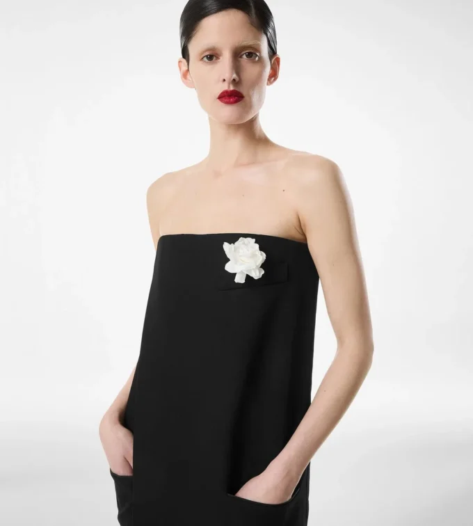 Sharp Wool Strapless Evening Dress Sharp Wool Strapless Evening Dress