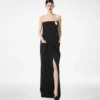 Sharp Wool Strapless Evening Dress Sharp Wool Strapless Evening Dress