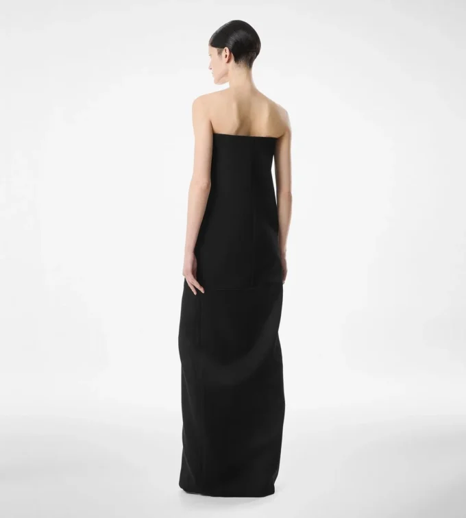 Sharp Wool Strapless Evening Dress Sharp Wool Strapless Evening Dress