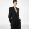 Sharp Wool Tuxedo Jumpsuit Sharp Wool Tuxedo Jumpsuit