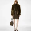 Shearling Blouson with Leather Details Shearling Blouson with Leather Details