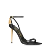 Shiny Leather Padlock Pointy Naked Sandal Shiny Leather Padlock Pointy Naked Sandal