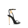 Shiny Leather Padlock Pointy Naked Sandal Shiny Leather Padlock Pointy Naked Sandal