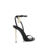 Shiny Leather Padlock Pointy Naked Sandal Shiny Leather Padlock Pointy Naked Sandal