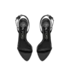 Shiny Leather Padlock Pointy Naked Sandal