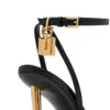 Shiny Leather Padlock Pointy Naked Sandal Shiny Leather Padlock Pointy Naked Sandal