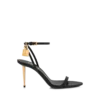 Shiny Leather Padlock Pointy Naked Sandal 85Mm Shiny Leather Padlock Pointy Naked Sandal 85Mm