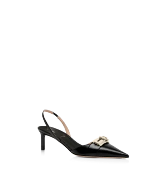 shiny leather t latch slingback 2 330x367 - Shiny Leather T Latch Slingback