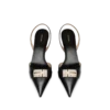 Shiny Leather T Latch Slingback Shiny Leather T Latch Slingback