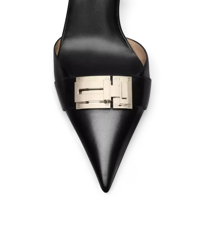 Shiny Leather T Latch Slingback Shiny Leather T Latch Slingback
