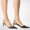Shiny Leather T Latch Slingback Shiny Leather T Latch Slingback