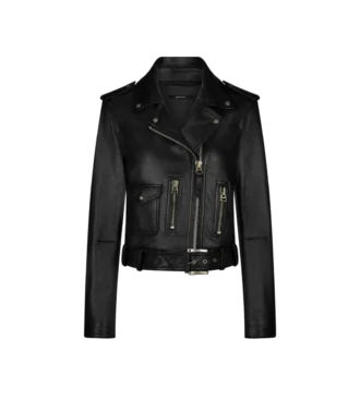 Shiny Plonge Leather Biker Jacket Shiny Plonge Leather Biker Jacket
